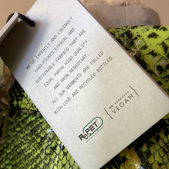 NOIZE Neon Lime Maya Faux SnakeskinTrench Coat NWT - Picture 9 of 15